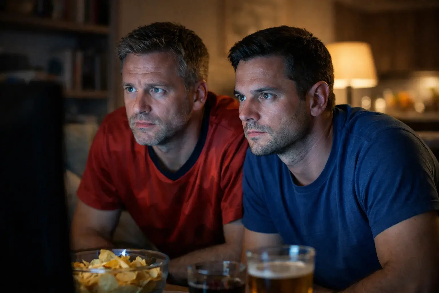 Tifosi che seguono una partita con grande concentrazione